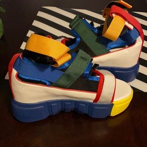 Multi colored sandals